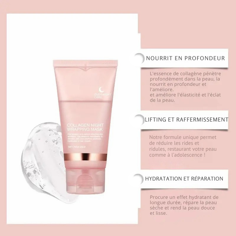 Masque de Nuit au Collagène (+ Applicateur Offert) - GlowRevive™
