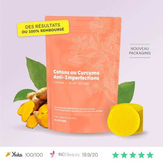 Cotons au Curcuma | Anti-imperfections - 40 cotons